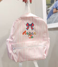 Pink Striped Nylon Backpack Toddler & Full Size